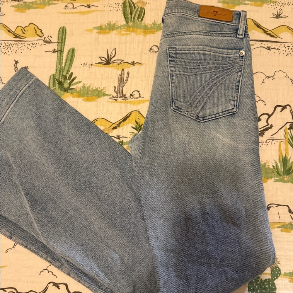 7 For All Mankind Women's Blue Flare Jeans